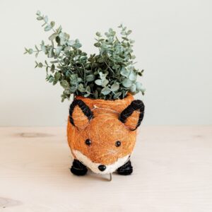 small fox shaped planter